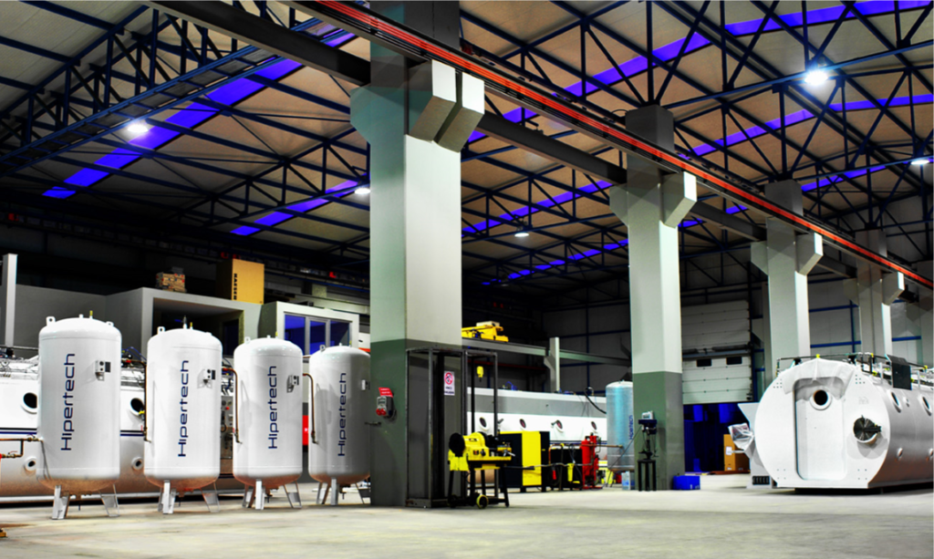 Hyperbaric chamber factory floor