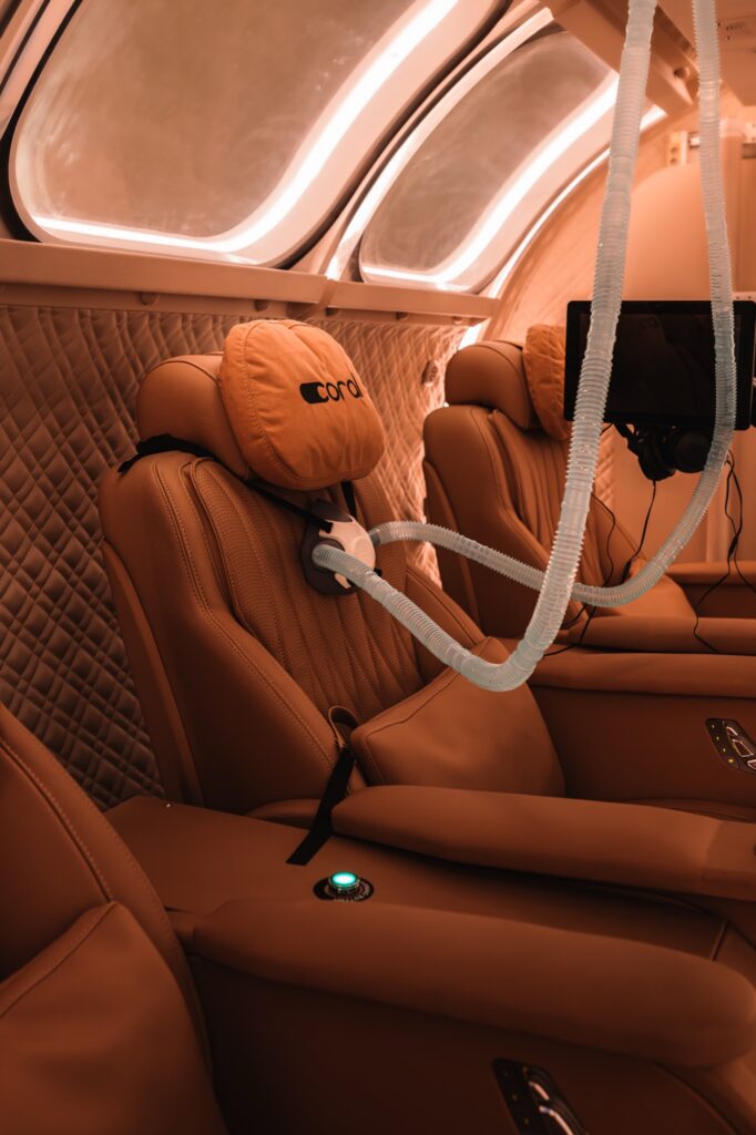 Coral Ark lounge experience with ambient light