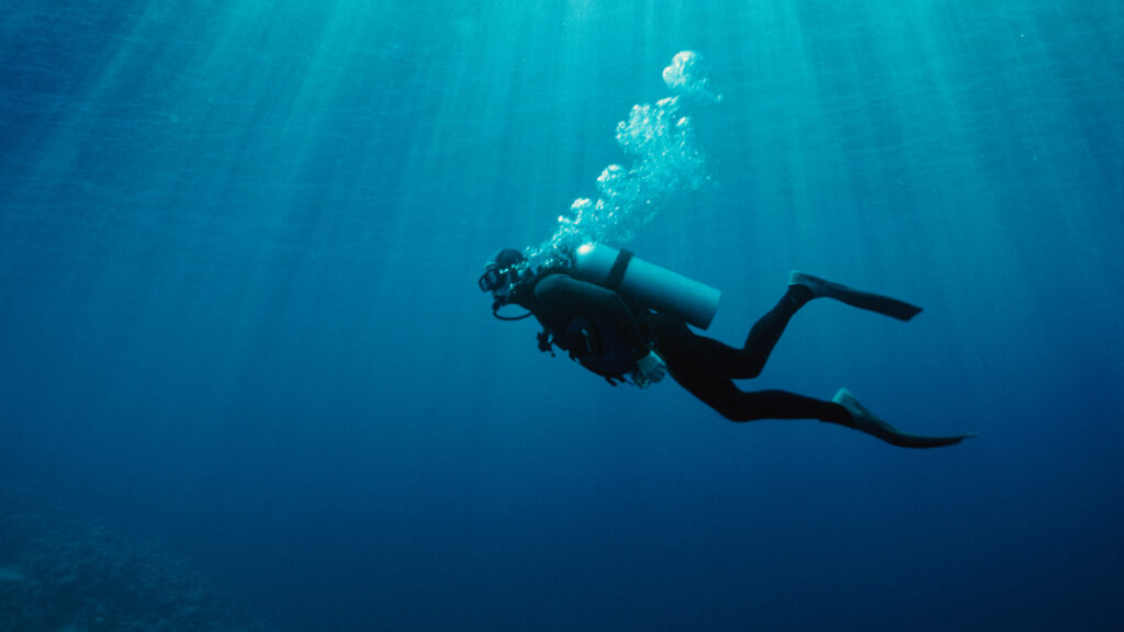 Scuba diver underwater